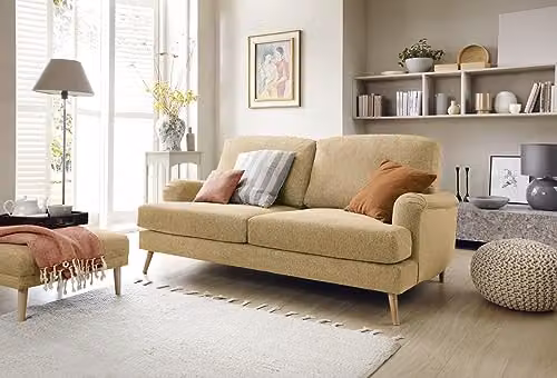 Abakus Direct Harper 3 Seater Sofa in Peanut Brown Smart Chenille Fabric – 2