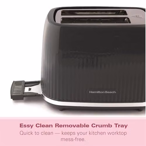 Hamilton Beach Miami 2 Slice Toaster, 800W, Anthracite Grey – 4
