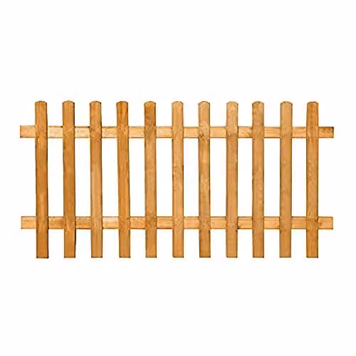 Forest Garden Impregnated Palisade Wood Fence Panels, Pack of 3, White or Brown, H: 183 cm x W: 90 cm