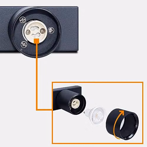 Harper Living 2 Way Adjustable GU10 Ceiling Spotlight Bar in Black – 5