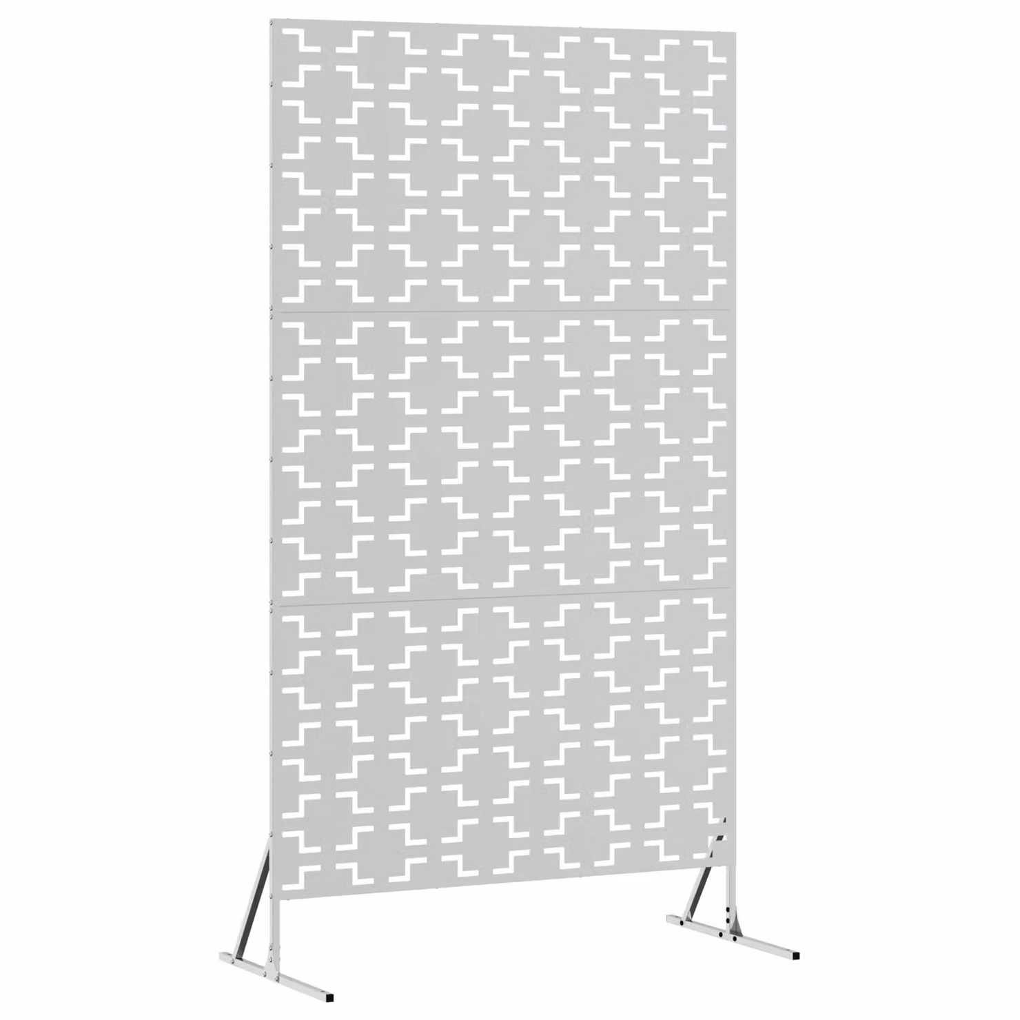 Berkfield Home Silver Galvanised Steel Privacy Screen, W: 100 cm, D: 50 cm, H: 180 cm – 2