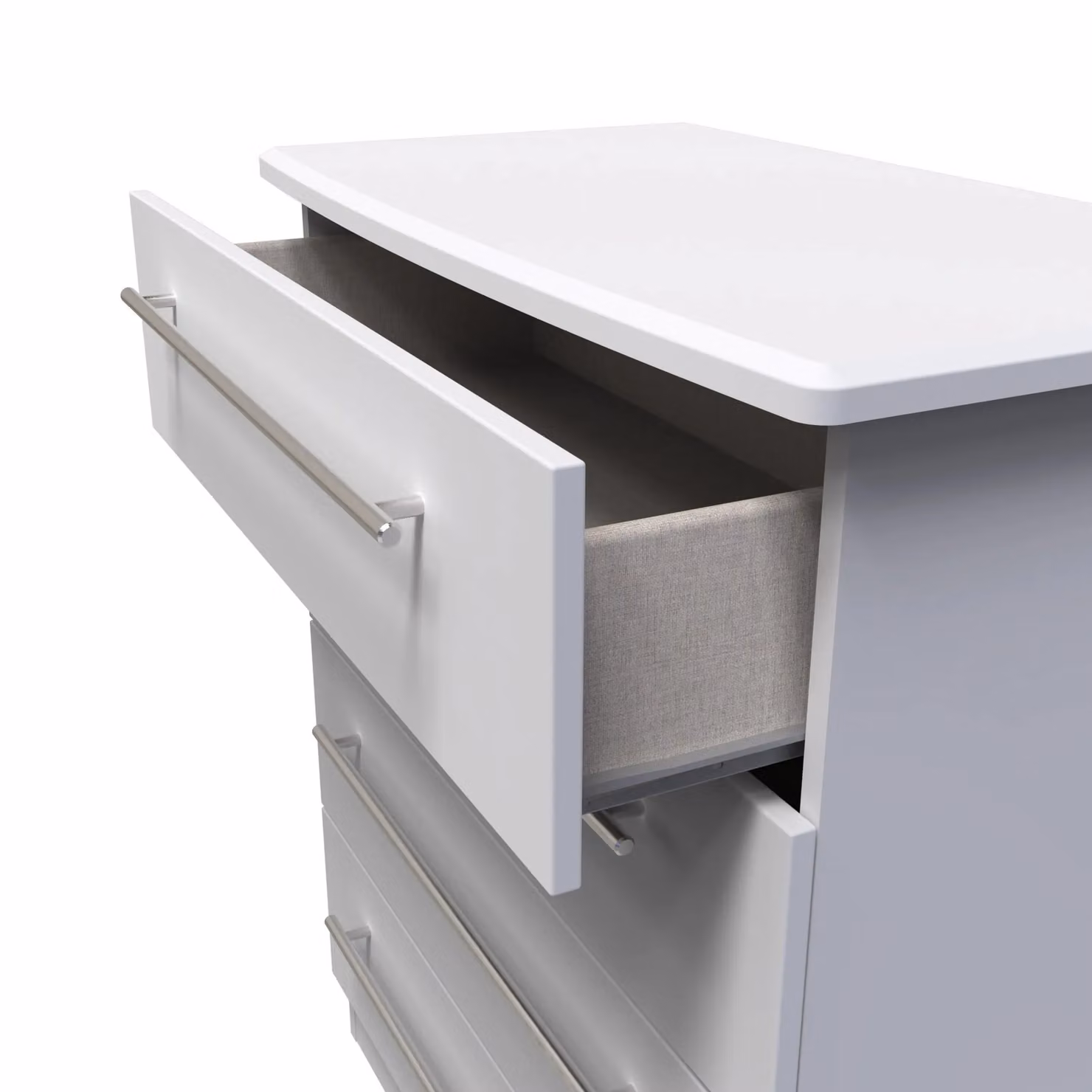 2 U Carlton Ready Assembled 4 Drawer Chest in Grey – 2