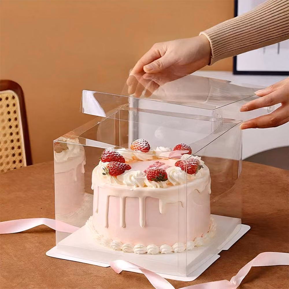 NESTLUNE Clear PVC Gift Boxes for Cake and Candy Packaging, W/D/H: 25.5 x 16.5 x 27 cm – 2