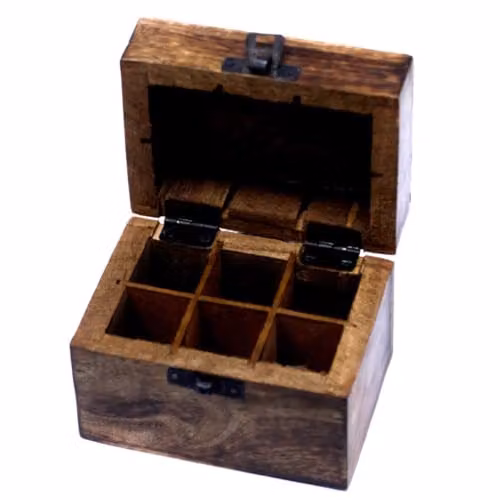 KDMD Mango Aromatherapy Box in Brown, Floral (Holds 6) – 1