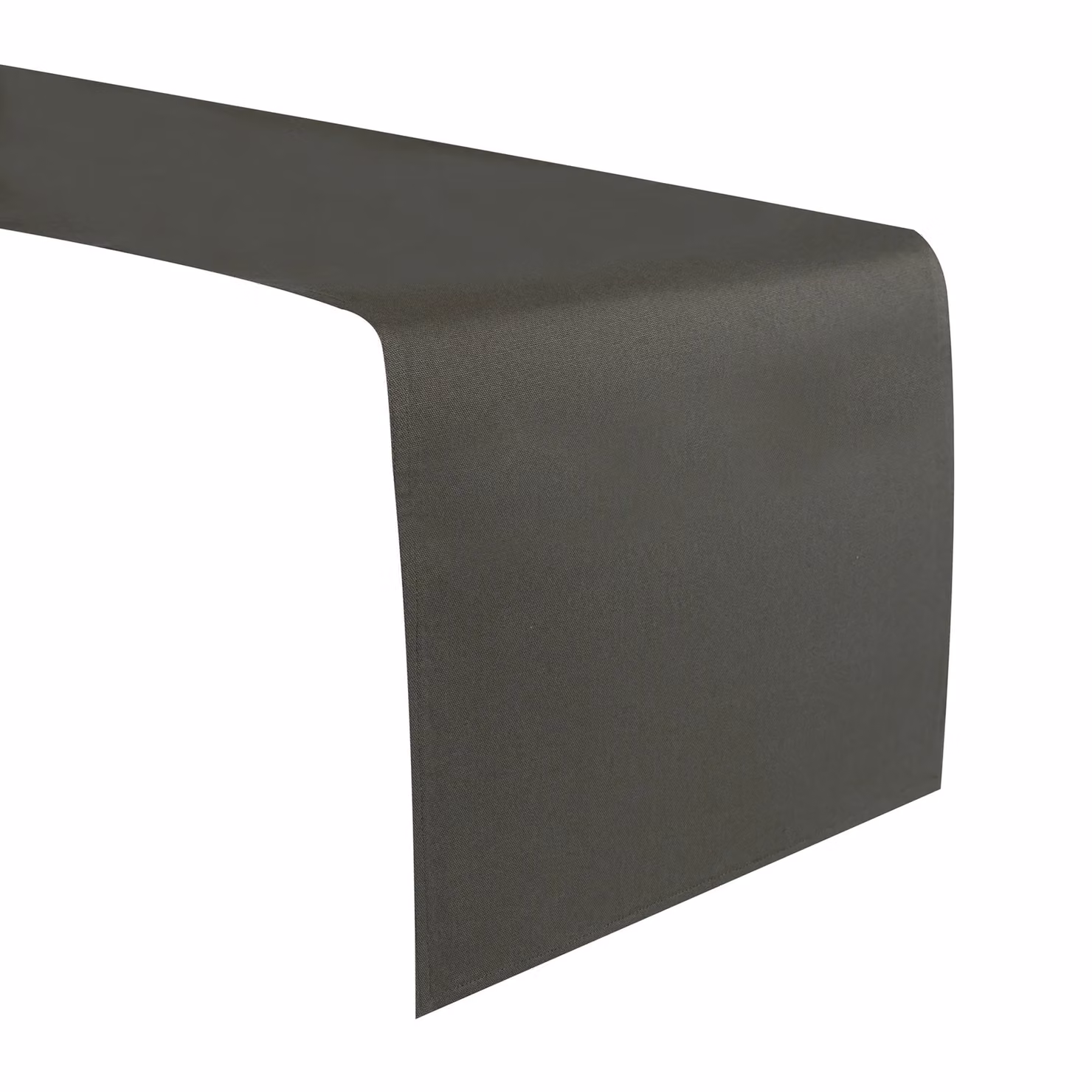 Dibor Brown Plain Cotton Half-Linen Dining Table Runner, Length: 220 cm – 2