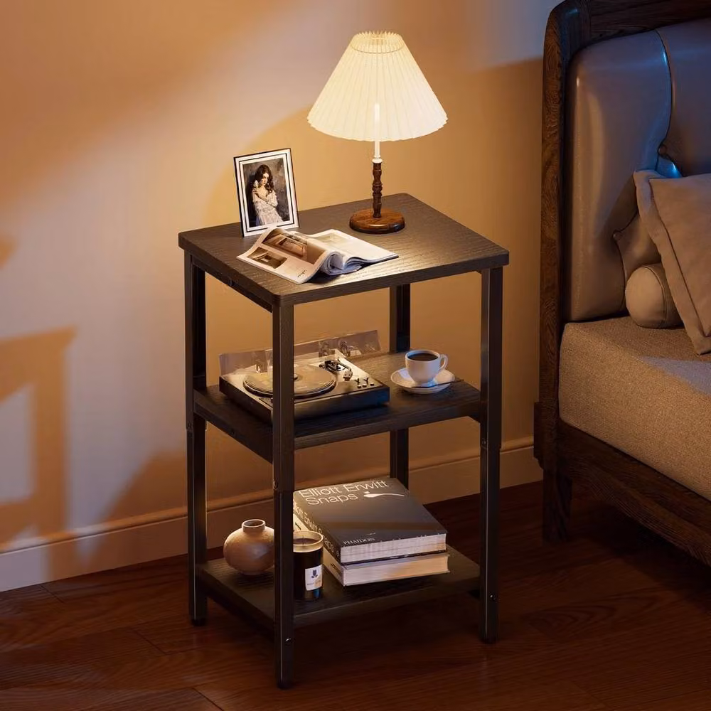FLAVORA Grey Height Adjustable Side Table and Nightstand – 4