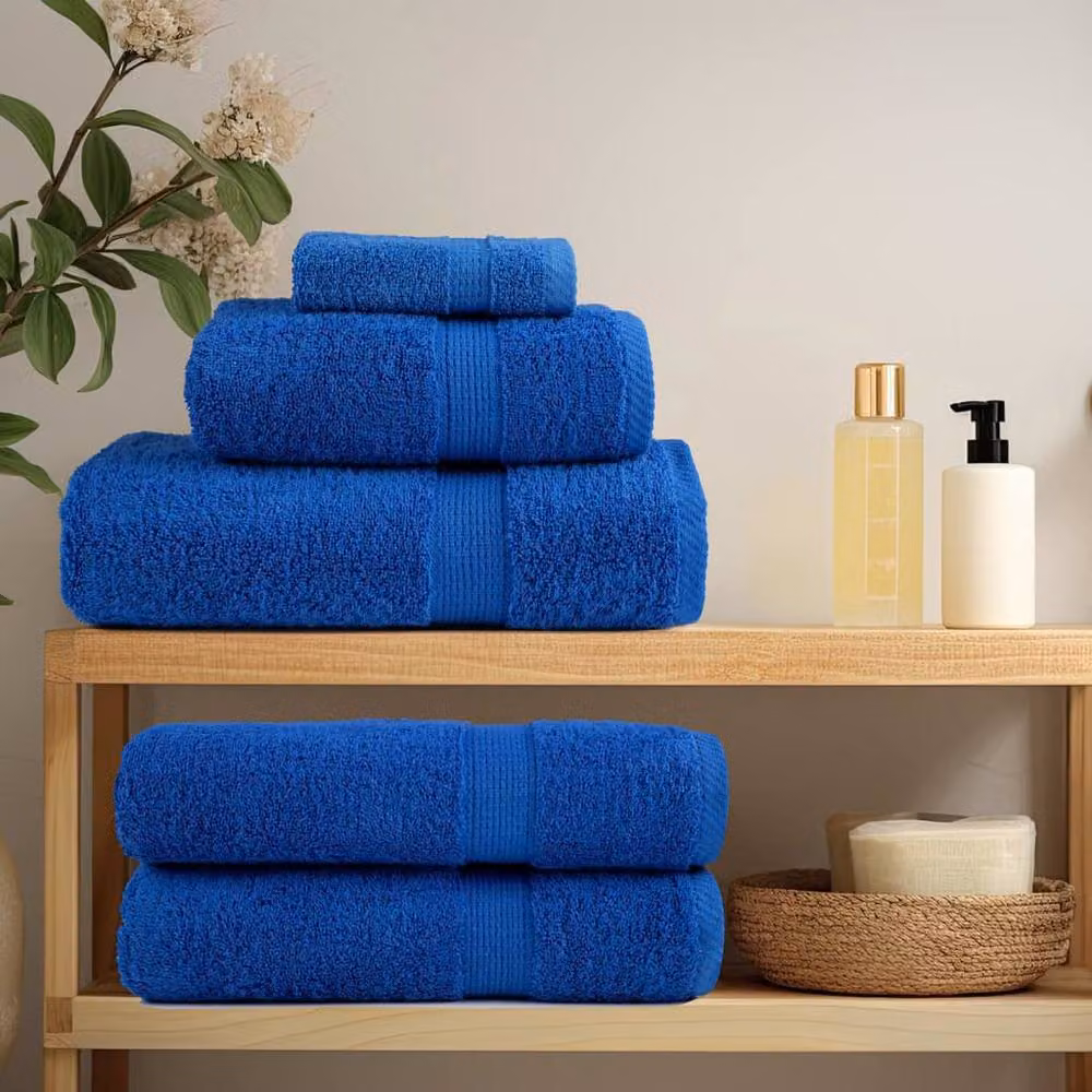Berkfield Home SOLUND 6 Piece Premium Blue Cotton Terry Towel Set, 600 gsm – 2