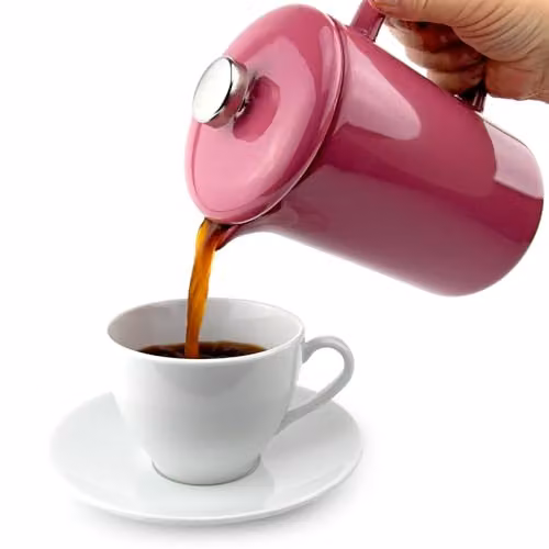 Upper Street Percolé Pink Reactive Glaze Ceramic Six Cup Cafetière, 750ml – 4