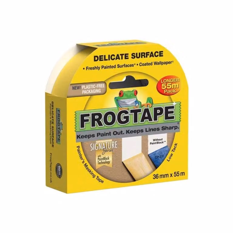 Frog Tape Yellow Delicate Masking Tape, Width: 2.5 cm, Length: 5 m