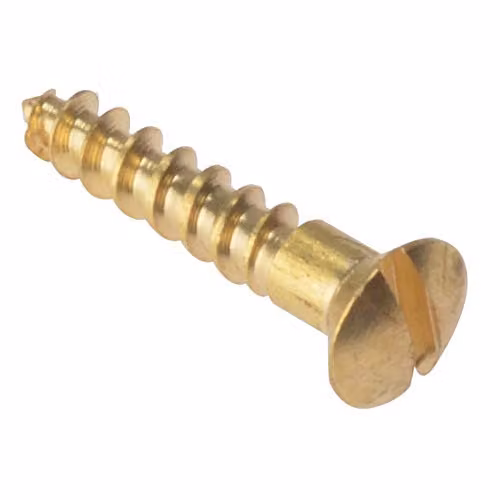 ForgeFix Brass Wood Screws, Gold, W: 1.905 cm, L: 1.905 cm