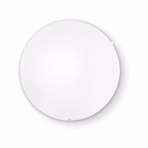 Netlighting Simply White Glass Dome Wall Light with E27 Bulb Holder