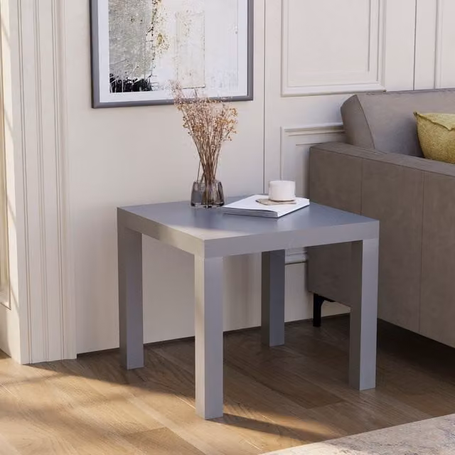 Vida Designs Beeston Modern Square Side Table in Grey