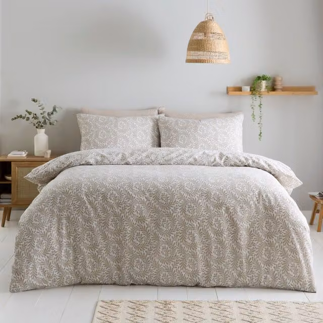Divante Scandinavian Plain Duvet Set, Beige, 180 x 200 cm