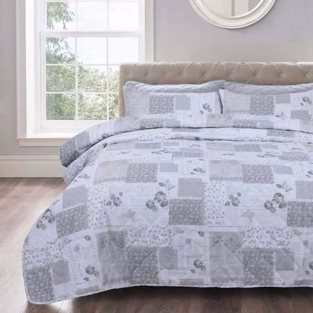 Velosso Grey Bedspread Set