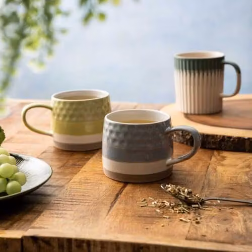 Mikasa Green Textured Stoneware Mug, 410ml – 4