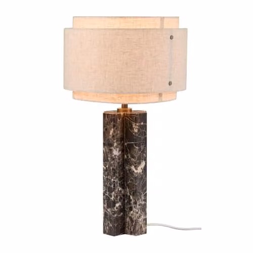 Nordlux Takai Table Lamp in Beige and Brown Marble with E27 Bulb Socket – 1