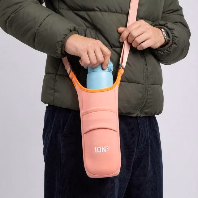 ION8 Water Bottle Carrier in Orange and Pink