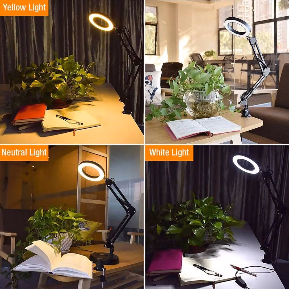 Kelvenix 10X Magnifying Glass Lamp with Dimmable LED Light in Black – 5