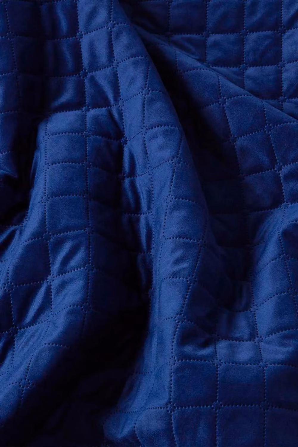 Homescapes Diamond Quilted Velvet Throw in Blue, W/D/H: 150 x 200 cm – 4
