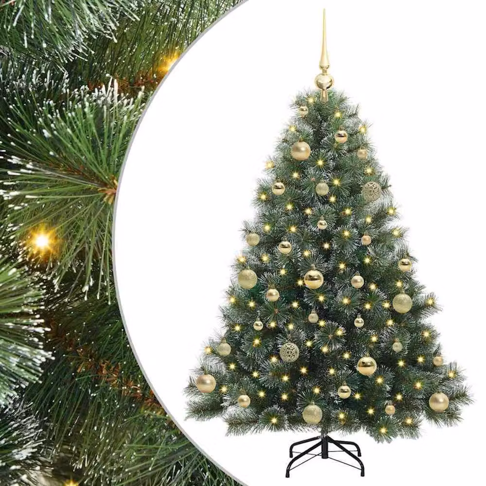 Berkfield Home Artificial Green Christmas Tree with 150 Warm White LEDs, Height: 120 cm – 2