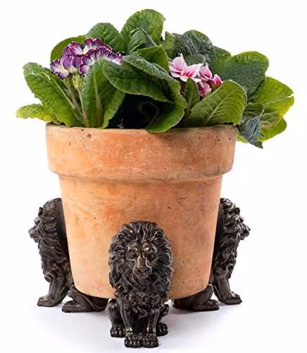 Jardinopia Lion Plant Pot Feet, Set of 3, Bronze, L6 x W9 x H11 cm – 1