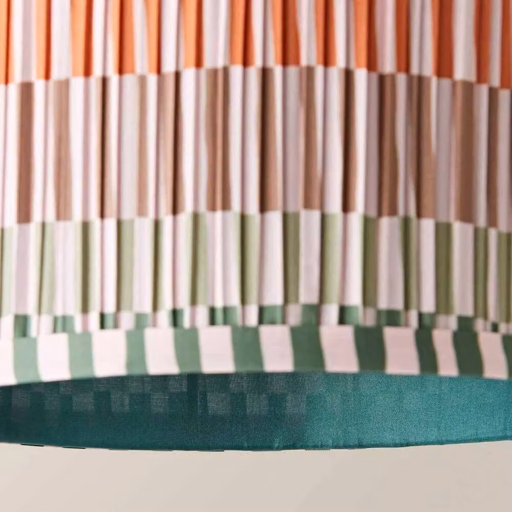 SPETLEK Large Multicolour Fabric Cylinder Ceiling Lamp Shade – 2