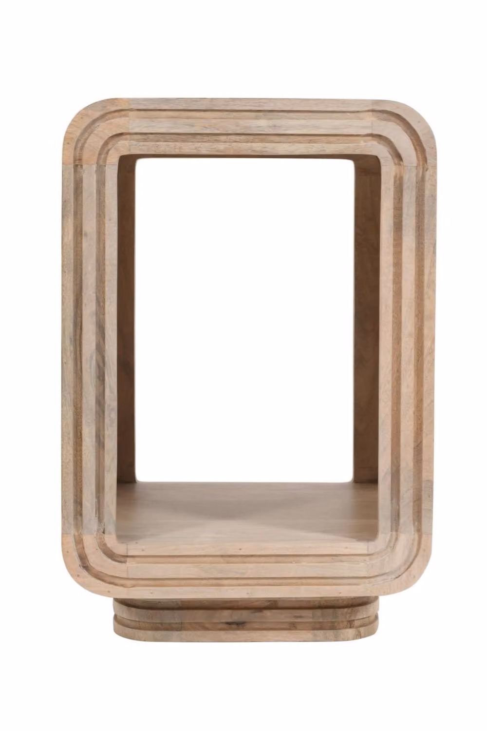IH Design Baffins Carved Mango Wood Bedside Table in Brown, W/D/H: 40 x 40 x 60 cm – 2