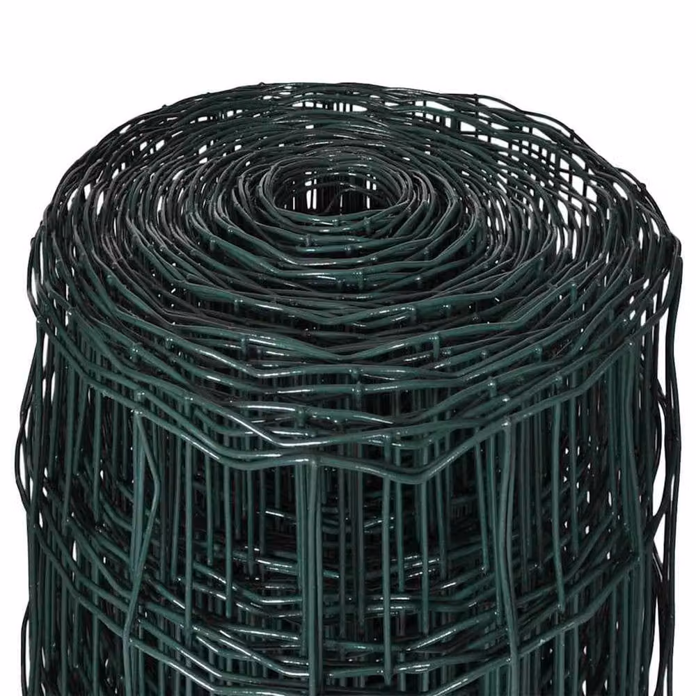 Berkfield Home Beautiful Euro Fence Steel PVC Coated Green 10 x 1 m – 4
