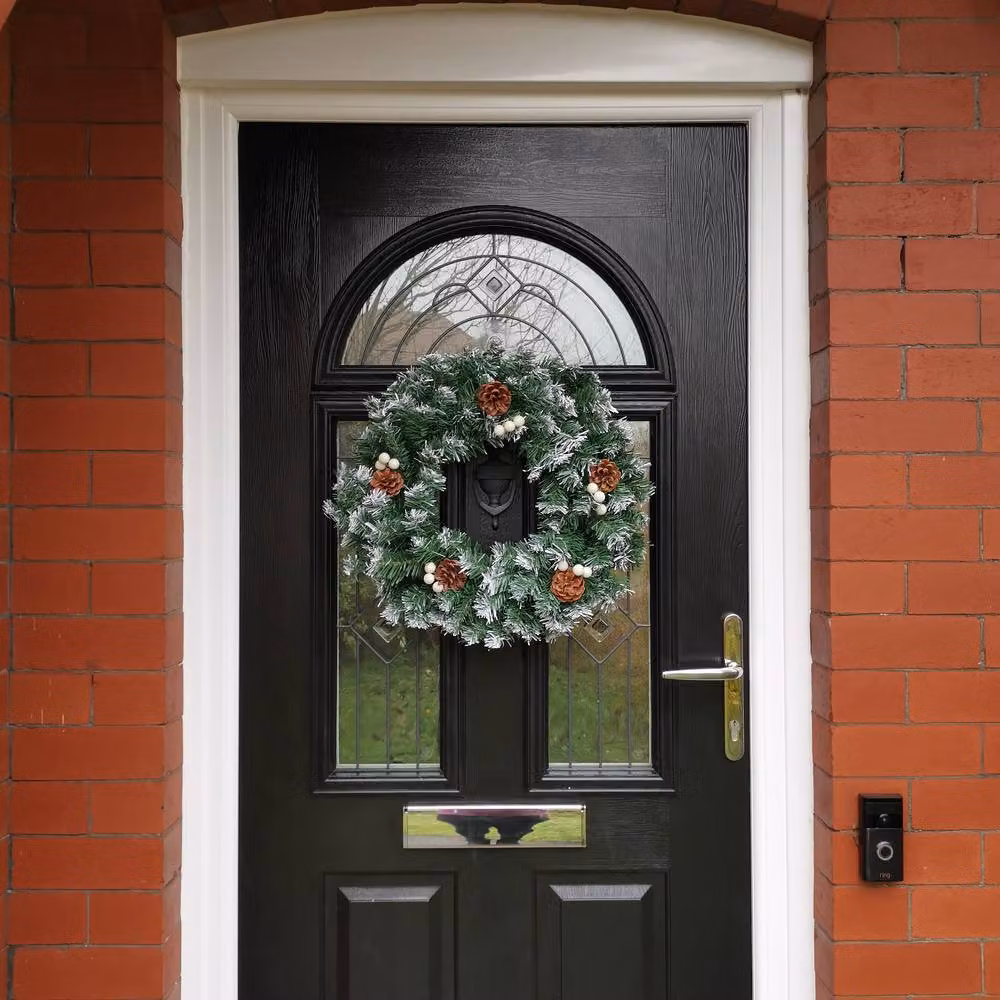 Samuel Alexander Green Snow Tips Christmas Door Wreath, Diameter: 40 cm – 2