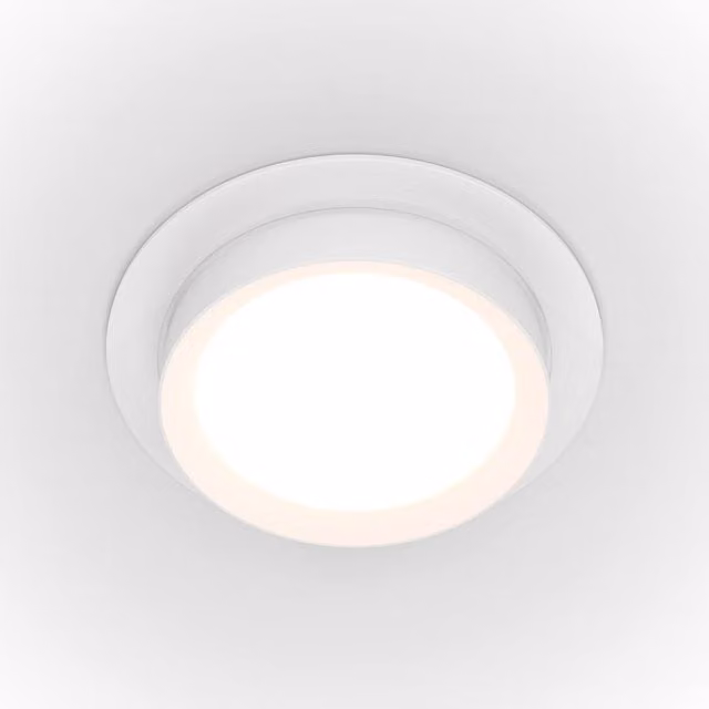 Maytoni Hoop Round Recessed Downlight in White with GX53 Bulb Compatibility