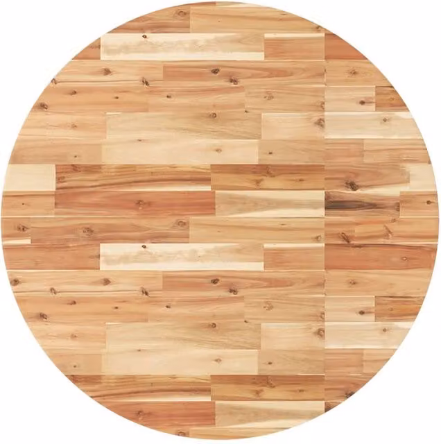 Berkfield Home Round Acacia Solid Wood Table Top, Brown, Diameter: 90 cm, Height: 4 cm