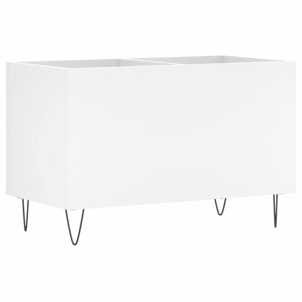 Berkfield Home Record Cabinet in White, W/D/H: 74.5 x 38 x 48 cm