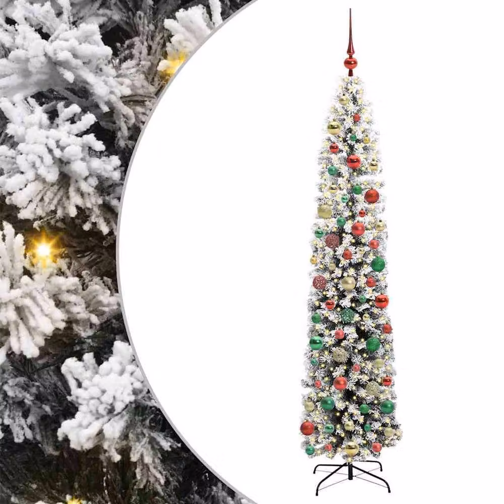 Berkfield Home Artificial Green Christmas Tree with 300 LEDs and Stand, Height: 210 cm – 2