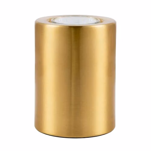 Happy Homewares Modern Gold Metal LED Tabletop Uplighter with Bulb Included, W/D/H: 11 x 9 x 9 cm
