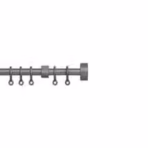 New Edge Blinds Metal Extendable Straight Curtain Pole in Silver