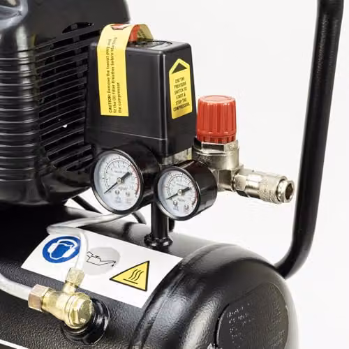 SIP Airmate Oil-Lubricated Direct Drive Air Compressor, 24L, 1.5kW, 8 Bar, Red and Black – 5