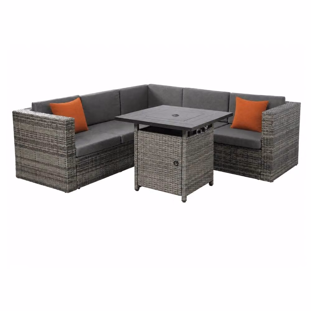Outdoor Living Ascot Fire Pit Garden Set in Grey – 3