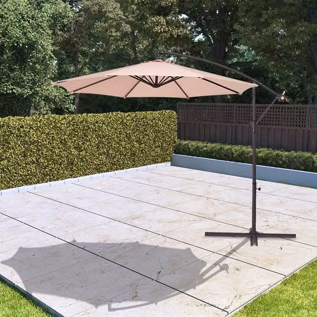BillyOh 2.7m Cantilever Garden Parasol with Crank and Tilt in Brown