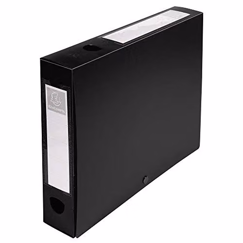 Exacompta Black Plastic A4 Document Filing Box – 1
