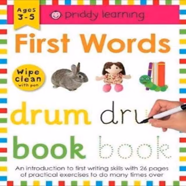 Priddy Books Wipe Clean Workbook: First Words Multicolour Spiral Bound Paper Workbook
