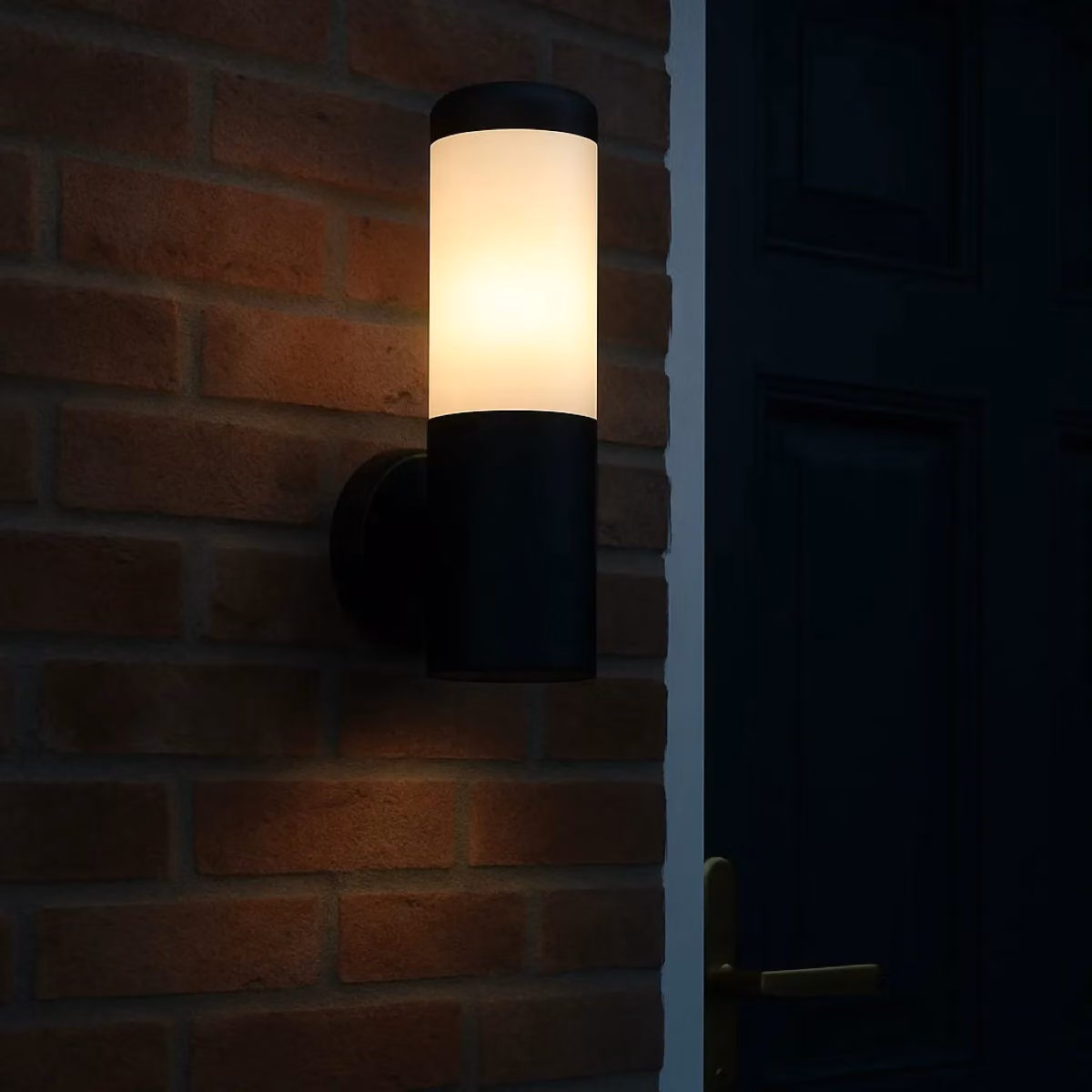 CGC Lighting Humera Modern Round Cylinder Black Outdoor Wall Light – 4