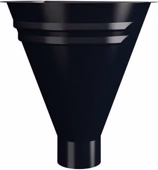 Lindab Half Round Steel Water Hopper, 75mm, Matte Black
