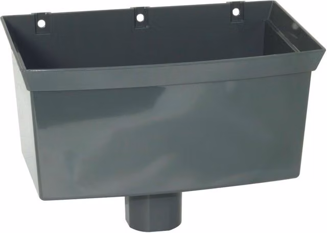 FloPlast Universal Round or Square PVC Downpipe Hopper in Anthracite Grey