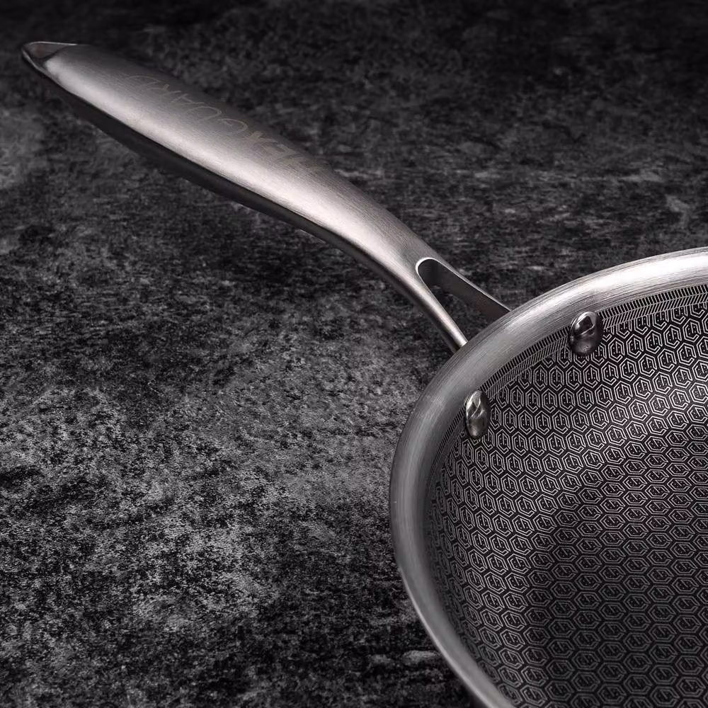 Prochef HexGuard 24cm Tri-Ply Stainless Steel and Aluminium Uncoated Frying Pan, Silver – 2