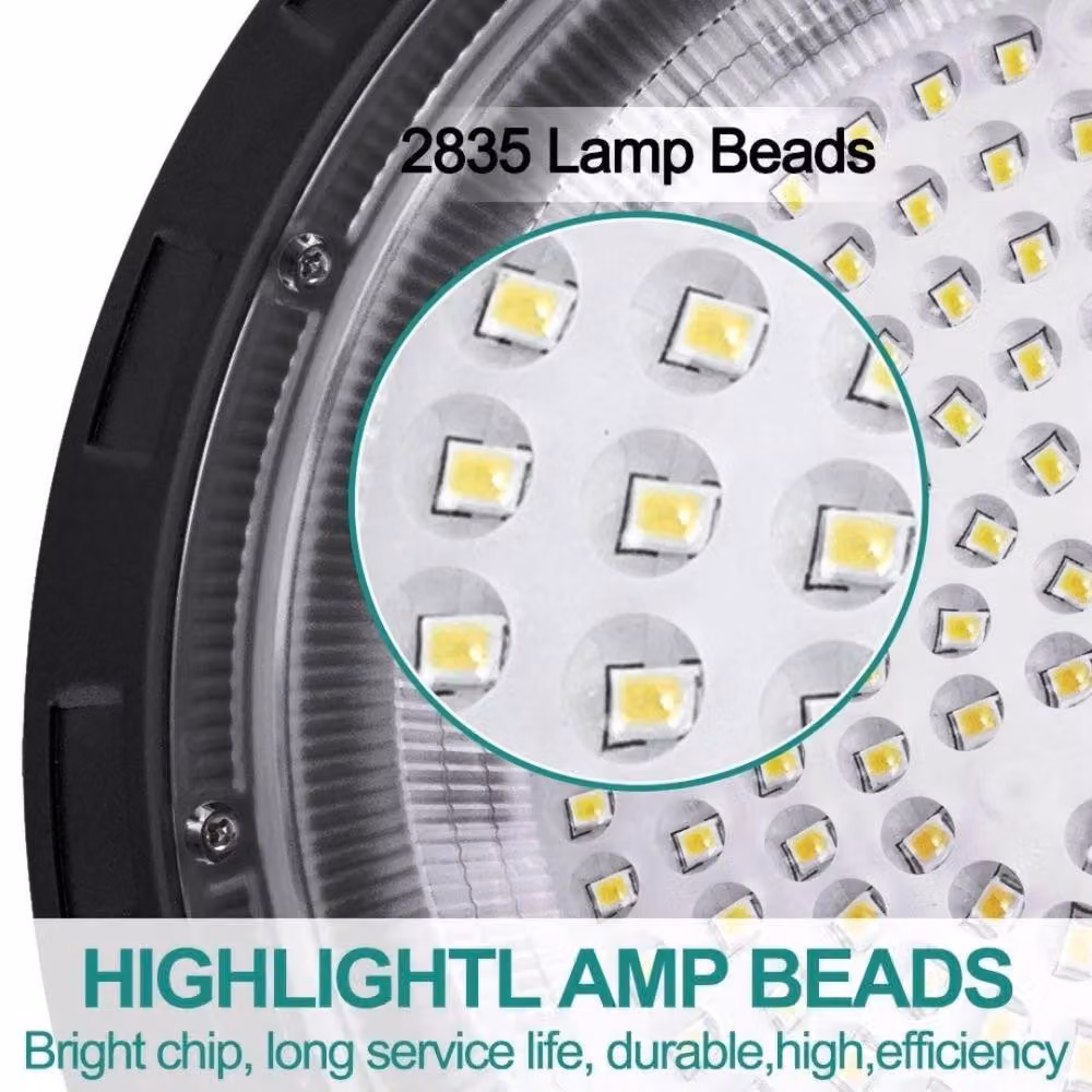 Kelvenix 10-Piece Set of 500W LED UFO High Bay and Low Bay Industrial Lights in Black – 6