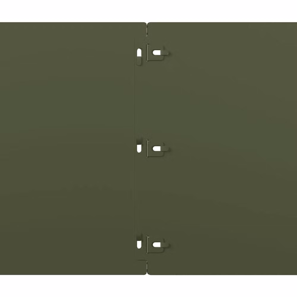 Berkfield Home Lawn Edgings, 20 Pieces, Olive Green, Cold-rolled Steel, H x W: 103 x 25 cm – 4