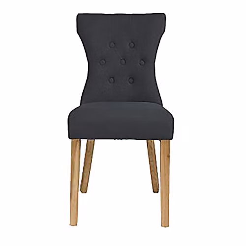 netfurniture Nerro Grey Linen Fabric Dining Chairs (Pack of 2) W/D/H: 46 x 63 x 92 cm – 2