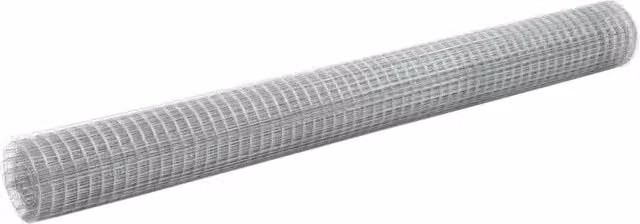 Berkfield Home Galvanised Steel Chicken Wire Fence, Silver, 25 x 1.5 m