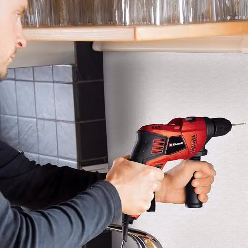 Einhell TE-ID 500 E 3-in-1 Impact Drill with Speed Control and Storage Case, 550W, Red – 4