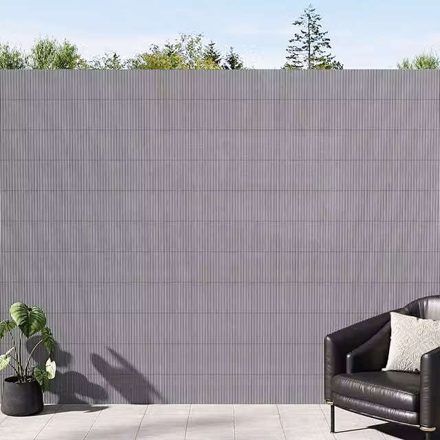 Breeins Semi-Transparent Mat Privacy Fence in Grey, W: 300 cm, H: 300 cm